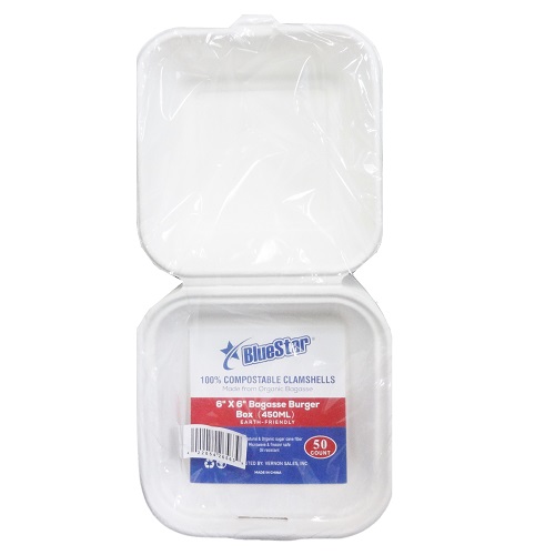 Blue Star Bagasse Box 50ct 6X6-wholesale Blue Star Bagasse Box 50ct 6X6-wholesale