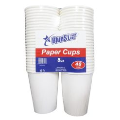 Blue Star Paper Cups 8oz 48ct-wholesale