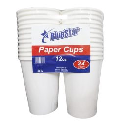 Blue Star Paper Cups 12oz 24ct-wholesale
