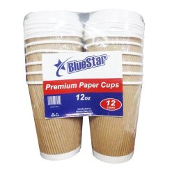 Blue Star Paper Cups Brwn W-Lid-wholesale