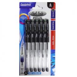 Gel Ink Pens W-Grip 6pc Black Smooth Flo-wholesale