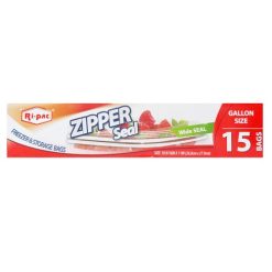 Ri-Pac Zipper Bags 15ct 1 Gl-wholesale