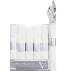 Elegant Cutlery Set 4pc Silver-wholesale