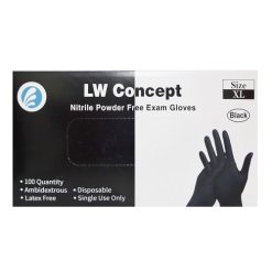 L.C Nitrile Blk Exam Gloves X-L P-F 100c-wholesale