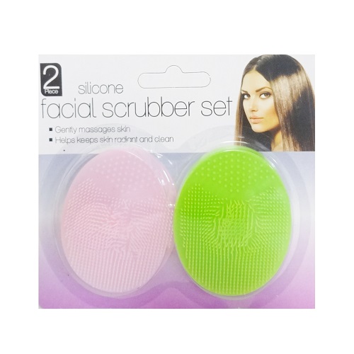 Facial Scrubber Set 2pk Silicone Asst Cl-wholesale - Smartloadusa.com 