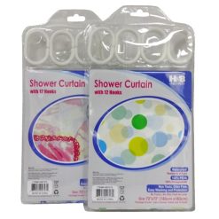 Shower Curtain Set 13pc 72X72 Asst-wholesale