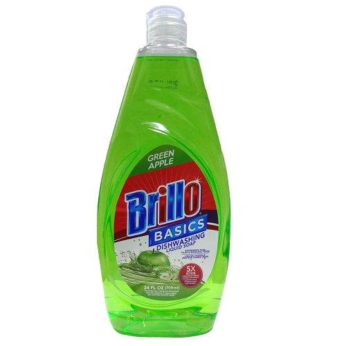 Brillo Dish Liq Green Apple 24oz-wholesale Brillo Dish Liq Green Apple 24oz-wholesale