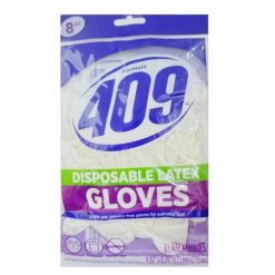 ***409 Disposable Latex Gloves 8ct-wholesale