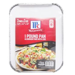 McCormick Pan 1 Pound 3pk W-Lid-wholesale