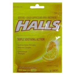 Halls Cough Drops 14ct Honey Lmn-wholesale