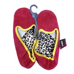 Ladies Slippers Burgundy-wholesale