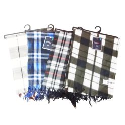 ThermaX Scarf Fleece Plaid Asst Clrs-wholesale