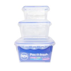 Food Storage Cont Rect 3pk Asst Size-wholesale
