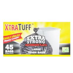 Xtra Tuff Trash Bags 45ct 30 Gl Black-wholesale