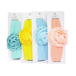 Elastic Headband W-Bow Asst Clrs-wholesale