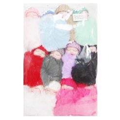 Keychain Fur Ball W-Babt Face Asst Clrs-wholesale