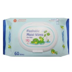 Flushable Moist Wipes 60ct Blue-wholesale