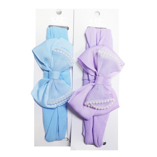 Elastic Headband W-Bow Asst-wholesale Elastic Headband W-Bow Asst-wholesale