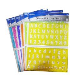 Letter Stencils Set 2pk Asst Clrs-wholesale