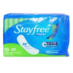 Stayfree Maxi Pads 10ct Super Long-wholesale
