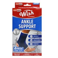 Wish Ankle Support 2pk Blue-wholesale