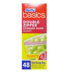 Hefty Storage Bags 48ct Qrt Double Zippr-wholesale