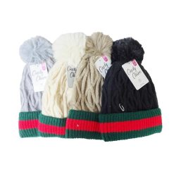 Claire Ladies Pom Pom Hat Asst-wholesale