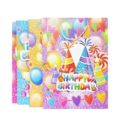 Gift Bags 3D Happy Birthday Lg Asst-wholesale