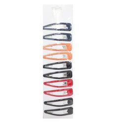 Hair Metal Snaps 10pc Asst Clrs-wholesale
