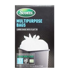 Scotts Trash Bags 60ct 13gl Lemon Mint-wholesale