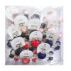Hair Clip Clear W-Flower Asst Clrs-wholesale