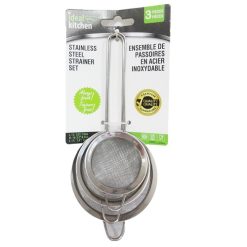 Strainer Set 3pk Stainless Steel Asst-wholesale