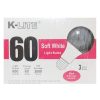 K-Lite Light Bulb 3pk 60w Soft White-wholesale