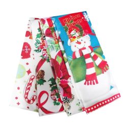 X-Mas Kitchen Towel 1pc Asst-wholesale