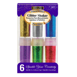Glitter Shakers 6pk 1.5oz Asst Clrs-wholesale