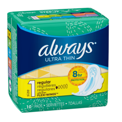 Always Ultra Thin Pads 10ct Regular-wholesale