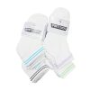Socks Ankle 3pk 9-11 White W-Color Line-wholesale
