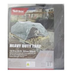 Tuff Bros Tarp 10X20ft HD Silver-Black-wholesale