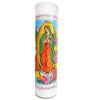 Candle 8in Virgen De Guadalupe White-wholesale