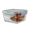 Food Container Glass 30.43oz Gray Lid-wholesale