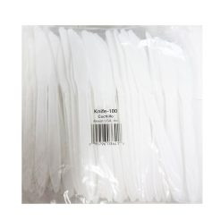 Axxion Knife Plastic 100ct White-wholesale