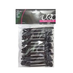 Hair Metal Clip Duck Bill 12pk Black-wholesale