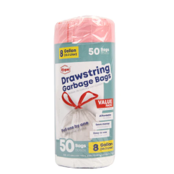 Ri-Pac Garbage Bags 50ct 8gl White-wholesale
