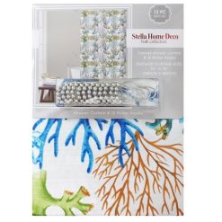 Shower Curtain Set 13pc 70X70 Sea Pla-wholesale