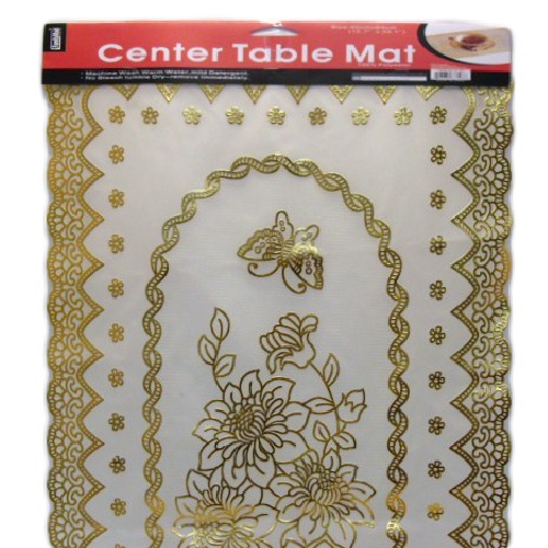 Center Table Mat 16 X 33 Rect Gold Lace-wholesale Center Table Mat 16 X 33 Rect Gold Lace-wholesale