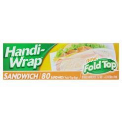 Handi-Wrap Sandwich Bags 80ct Fold Top-wholesale