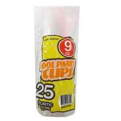 Plastic Cups 9oz 25ct Clear-wholesale