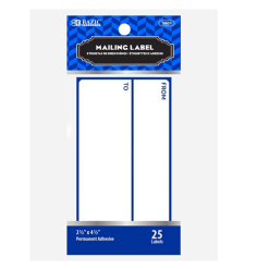 Mailing Labels 25pk 3X5 White-wholesale