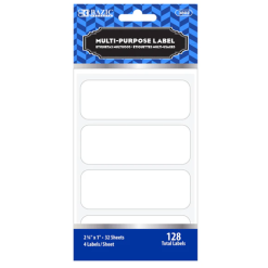 Labels Multi-Purpose 128pc White-wholesale