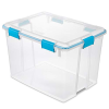 Sterilite Gasket Box 80qt Clear W-Aqua-wholesale